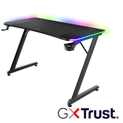 SCRIVANIA GAMING RGB PRO DESK - TRUST GXT710 LUMINUS PRO RGB - NERO