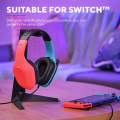 CUFFIE GAMING CABLATE JACK 3,5MM SWITCH® COMPATIBILE, DRIVER 50MM -TRUST GXT 416S ZIROX - ROSSO/BLU