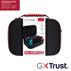 CUSTODIA RIGIDA XXL PER NINTENDO SWITCH / SWITCH OLED /SWITCH LITE - TRUST GAMING GXT 1247 - NERO