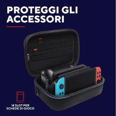 CUSTODIA RIGIDA XXL PER NINTENDO SWITCH / SWITCH OLED /SWITCH LITE - TRUST GAMING GXT 1247 - NERO