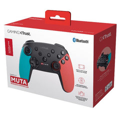 CONTROLLER GAMEPAD WIRELESS RICARICABILE PER NINTENDO SWITCH/SWITCH 2/SWITCH OLED/SWITCH LIGHT CON COMANDI MOVIMENTO E FEEDBACK A VIBRAZIONE - TRUST GXT 1246B NERO/ROSSO/BLU