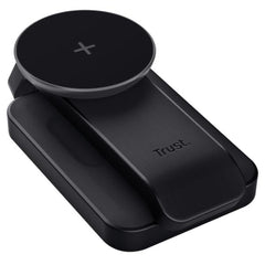 CARICABATTERIA WIRELESS MAGNETICO/MAGSAFE PER IPHONE APPLE WATCH AIRPODS STAND RICHIUDIBILE - TRUST VIRO 3-IN-1 - NERO