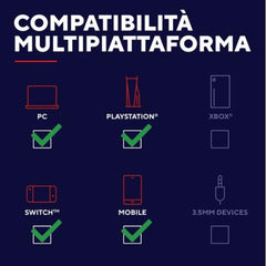 AURICOLARI GAMING WIRELESS RICARICABILE CON DOPPIA CONNESSIONE BT + 2,4GHz (DONGLE USB-C) - TRUST GXT409 OXXIE - BIANCO/NERO