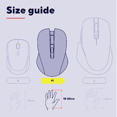 MOUSE WIRELESS COMFORT - 1600DPI - TRUST SURA - NERO