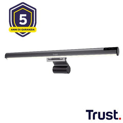 LAMPADA LED BARRA MONITOR LIGHT BAR, ANTI LUCE BLU, ANTI RIFLESSO, COMANDI TOUCH (LUCE FREDDA, NATURALE, CALDA) - TRUST SHYNE - NERO