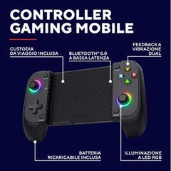 CONTROLLER GAMEPAD WIRELESS RICARICABILE PER SMARTPHONE  - TRUST GXT 735 MYLOX NERO