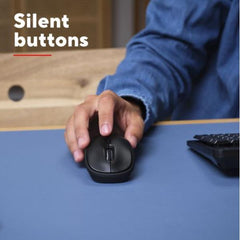 MOUSE WIRELESS SILENZIOSO - 1600DPI - PLASTICA RICICLATA 82% - DURATA BATTERIA 12 MESI - TRUST YVI+ - NERO GLOSS