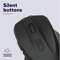 MOUSE WIRELESS SILENZIOSO - 2200DPI - TRUST NITO - NERO