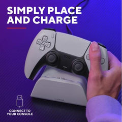 SUPPORTO DI RICARICA PER GAMEPAD/CONTROLLER PLAYSTATION PS5 - TRUST GXT 255W - BIANCO