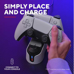 DOCK DI RICARICA PER 2 GAMEPAD/CONTROLLER PER PLAYSTATION PS5 - TRUST GXT 228 - BIANCO