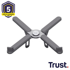 SUPPORTO/RIALZO PER LAPTOP - PIEGHEVOLE IN ALLUMINIO - TRUST MACY - GRIGIO
