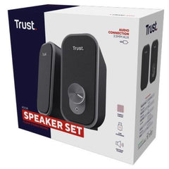 SET ALTOPARLANTI SPEAKERS 2.0 12W PICCO (6W RMS) CON PRESA PER CUFFIE - TRUST ADOR 2.0 - NERO/GRIGIO