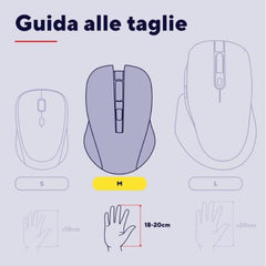 MOUSE WIRELESS MULTICONNECT 2x BT + WL 2,4GHZ CON ROTELLA HYPERSCROLL + SCROLL ORIZZONTALE - PLASTICA RICICLATA 85% - DURATA BATTERIE 19M - SILENT - 3200DPI - TRUST FERRO - NERO