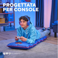 SEDIA GAMING DA PAVIMENTO PIEGHEVOLE LICENZIATA (DC) SUPERMAN - TRUST GXT 718SM RAYZEE - BLU