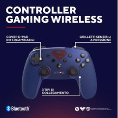 CONTROLLER GAMEPAD MULTICONNECT WIRELESS 2,4GHz + BT + CAVO PER CONSOLE E PC - PLASTICA RICICLATA 75% -  TRUST GXT542SM MUTA SUPERMAN