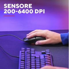MOUSE GAMING ILLUMINATO CABLATO 6.400DPI - 6 PULSANTI PROGRAMMABILI - TRUST GXT113 FELOX - NERO