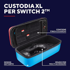 NINTENDO SWITCH 2 CUSTODIA RIGIDA XL GXT 1252B - ROSSO E BLU