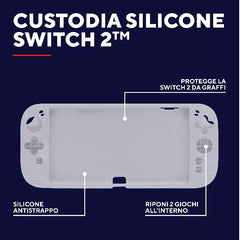 CUSTODIA ANTISCIVOLO IN SILICONE PER NINTENDO SWITCH 2 GXT 1253 - BIANCO