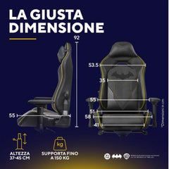 SEDIA GAMING PRO PREMIUM LICENZIATA (DC) BATMAN - TRUST GXT721SM RUYA PRO BATMAN NERA