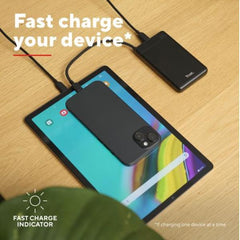 POWERBANK 10.000MAH - CAVO USB-C PD 20W + 1 USB-C 20W PD 3.0 + PPS - TRUST FIERA POWERBANK - NERO