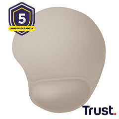TAPPETINO/MOUSEPAD ERGONOMICO CON POGGIAPOLSO - TRUST BIGFOOT - BEIGE