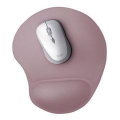 TAPPETINO/MOUSEPAD ERGONOMICO CON POGGIAPOLSO - TRUST BIGFOOT - ROSA