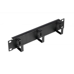 EQUIP - PANNELLO PASSA CAVI a 3 ANELLI, 10" 1U, Nero