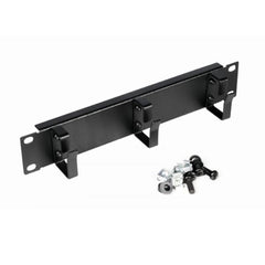 EQUIP - PANNELLO PASSA CAVI a 3 ANELLI, 10" 1U, Nero