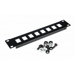 EQUIP - PATCH PANEL 8-PORTE KEYSTONE 10", 1U, NERO