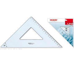 SQUADRA 45° DI 25 CM LINEA UNI
