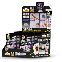 NUOVO PATTEX 1000 CHIODI ATTACCA & STACCA DISPLAY 12 PZ