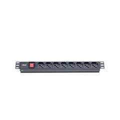 PDU 1U 8 PRESE UNIVERSALE CON INTERRUTTORE LUMINOSO - SPINA SCHUKO 16A