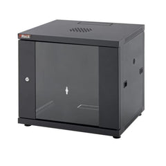 309208  Office Small da parete 19" 15U A713xL550xP600 porta con vetro pareti laterali asportabili nero