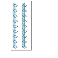 Coppia canala verticale gestione cavi 42U con 10 anelli 90x70