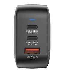 Mini caricatore da muro GAN 3 porte 70W