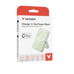 POWER BANK 10000MAH MAGNETICO GREEN con Supporto