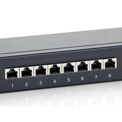 EQUIP - PATCH PANEL 16-PORTE CAT.6 PREMIUM SCHERMATO 19" 1U, Nero