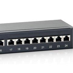 EQUIP - PATCH PANEL 24.PORTE CAT.6 PREMIUM SCHERMATO 19" 1U, Nero