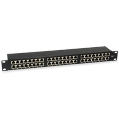 EQUIP - PATCH PANEL 48-PORTE CAT.6 SCHERMATO 19" 1U, Nero