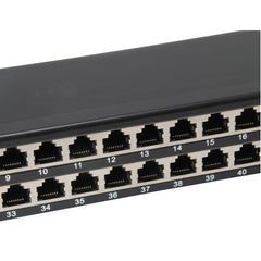 EQUIP - PATCH PANEL 48-PORTE CAT.6 SCHERMATO 19" 1U, Nero
