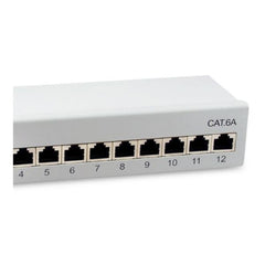 EQUIP - PATCH PANEL 12-PORTE CAT.6A SCHERMATO, Grigio chiaro