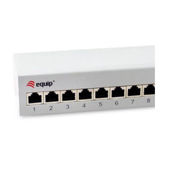 EQUIP - PATCH PANEL 12-PORTE CAT.6A SCHERMATO, Grigio chiaro