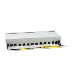 EQUIP - PATCH PANEL 12-PORTE CAT.6A SCHERMATO, Grigio chiaro