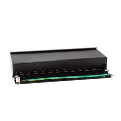 EQUIP - PATCH PANEL 12-PORTE CAT.6A SCHERMATO, Nero