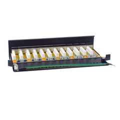 EQUIP - PATCH PANEL 12-PORTE CAT.6A SCHERMATO, Nero