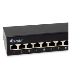 EQUIP - PATCH PANEL 12-PORTE CAT.6A SCHERMATO, Nero