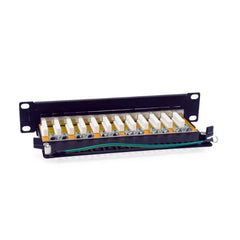 EQUIP - PATCH PANEL 12-PORTE CAT.6a SCHERMATO, 1U 10" - Nero