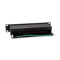 EQUIP - PATCH PANEL 12-PORTE CAT.6a SCHERMATO, 1U 10" - Nero