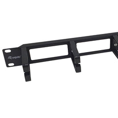 EQUIP - PANNELLO PASSA CAVI a 5 ANELLI (Plastica), 19" 1U, Nero