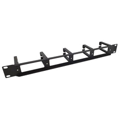 EQUIP - PANNELLO PASSA CAVI a 5 ANELLI (Plastica), 19" 1U, Nero